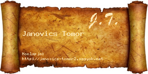 Janovics Tomor névjegykártya
